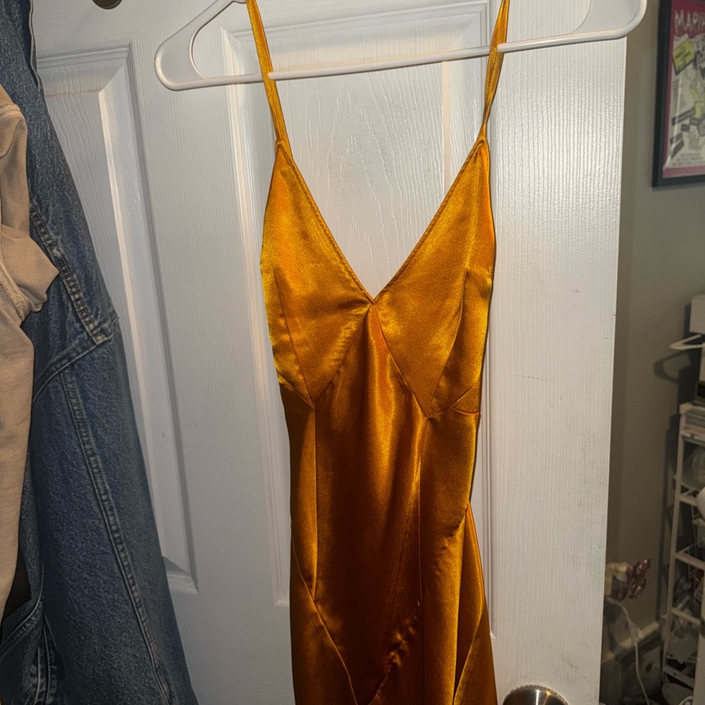 HAH Gold Satin Dress